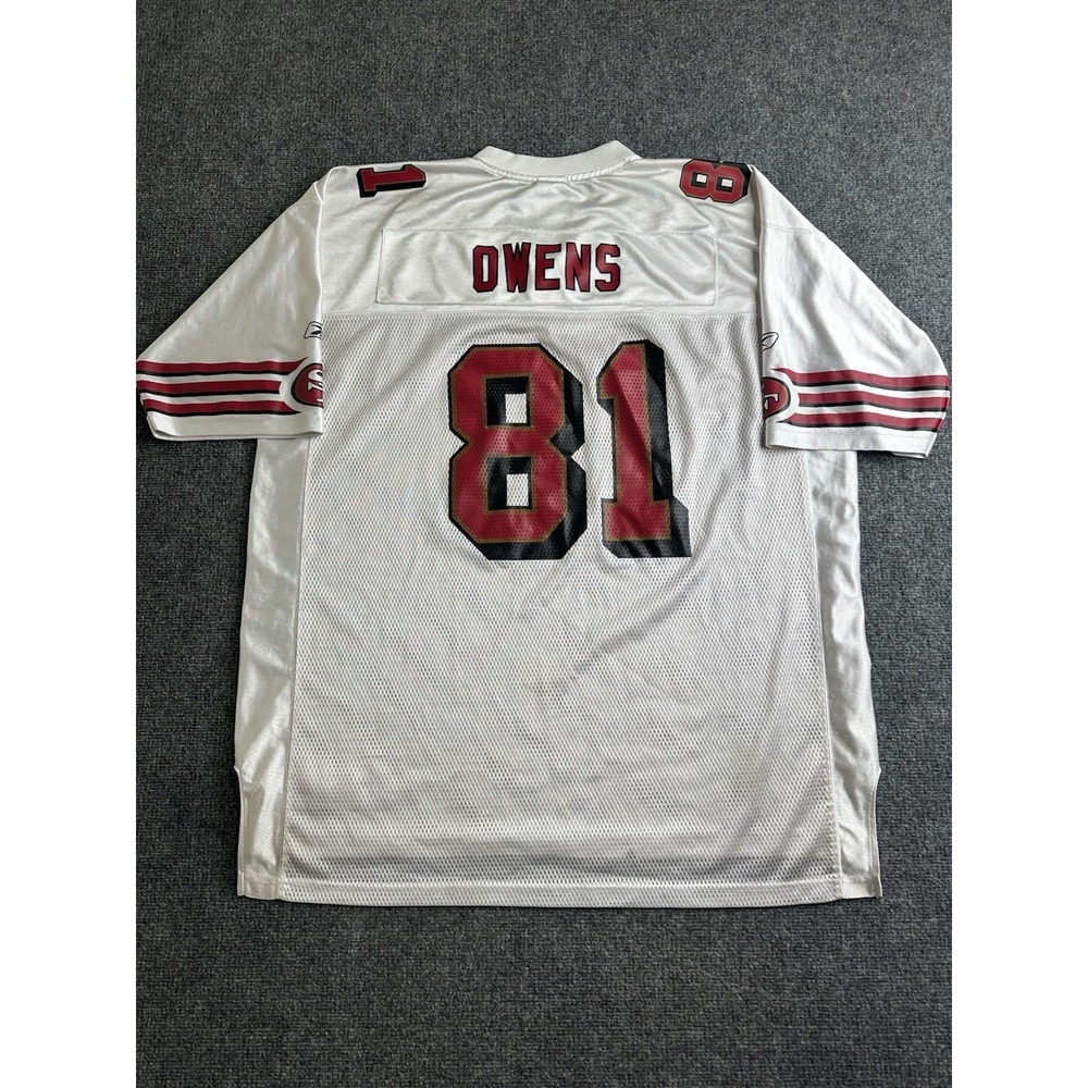Mens Reebok San Francisco 49ers Terrell Owens #81 Jersey 2000s, Size 2XL
